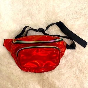 Shiny Red Fanny Pack